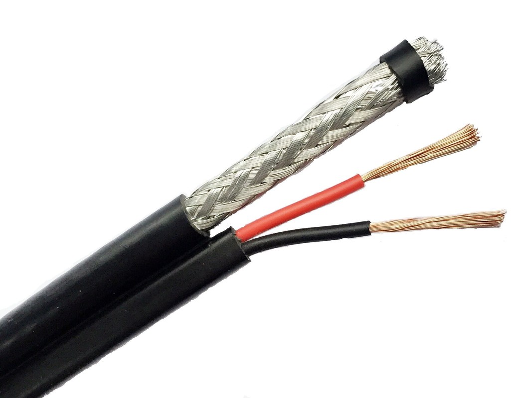 Composite RG6/U CCTV Coaxial Cable With 95 CCA High Shield Coverage